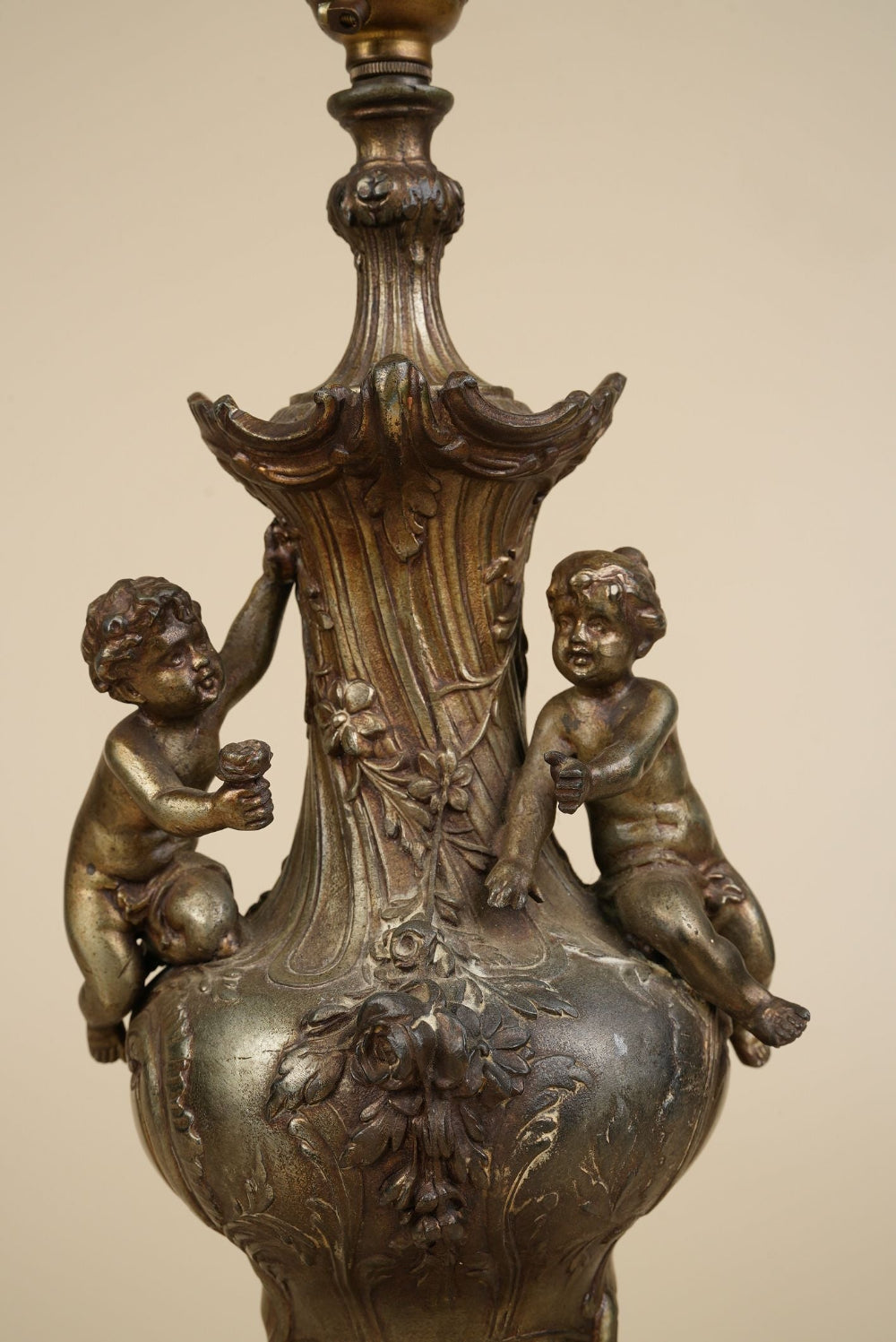 Preloved Antique Figural Cherub Table Lamp