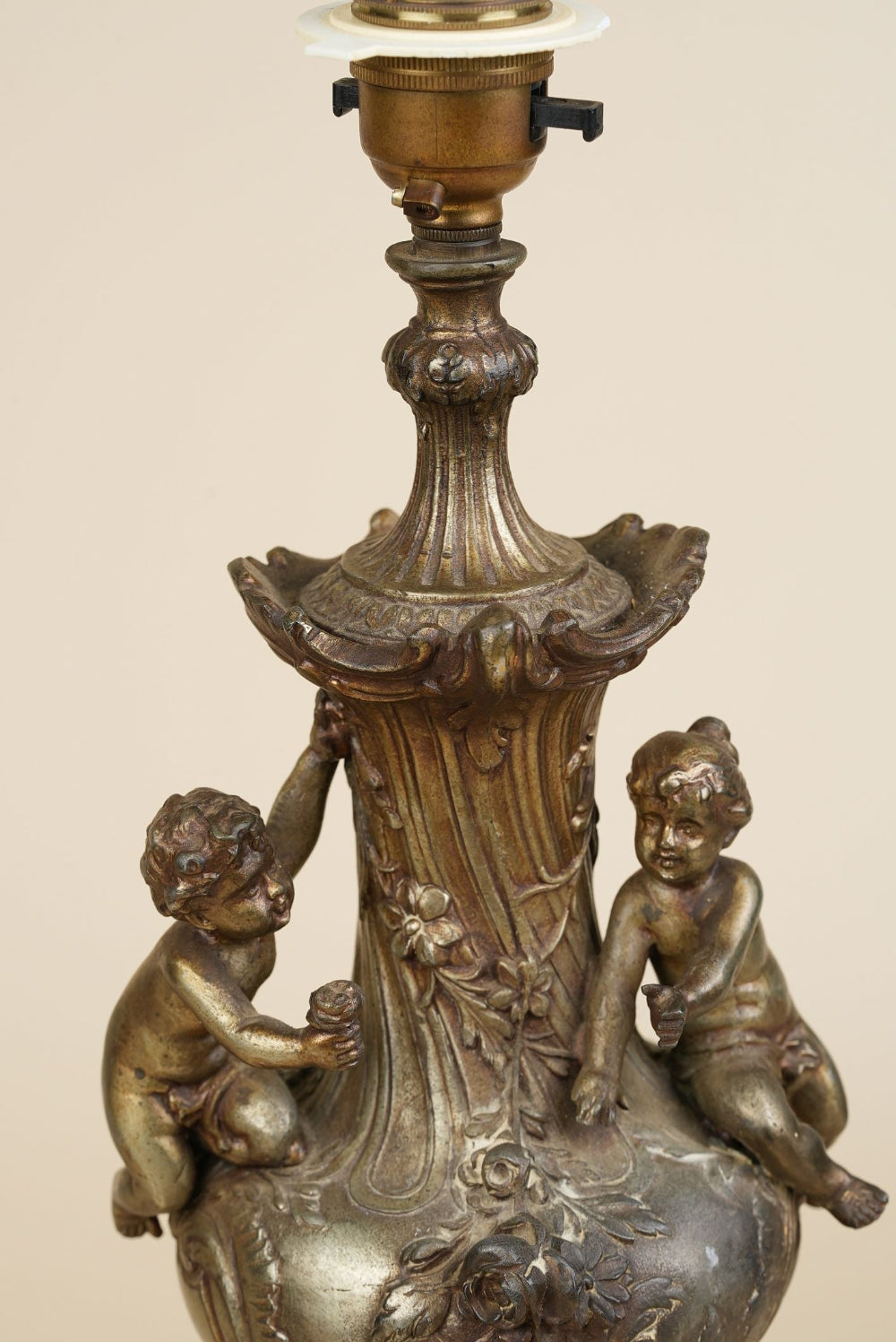 Preloved Antique Figural Cherub Table Lamp