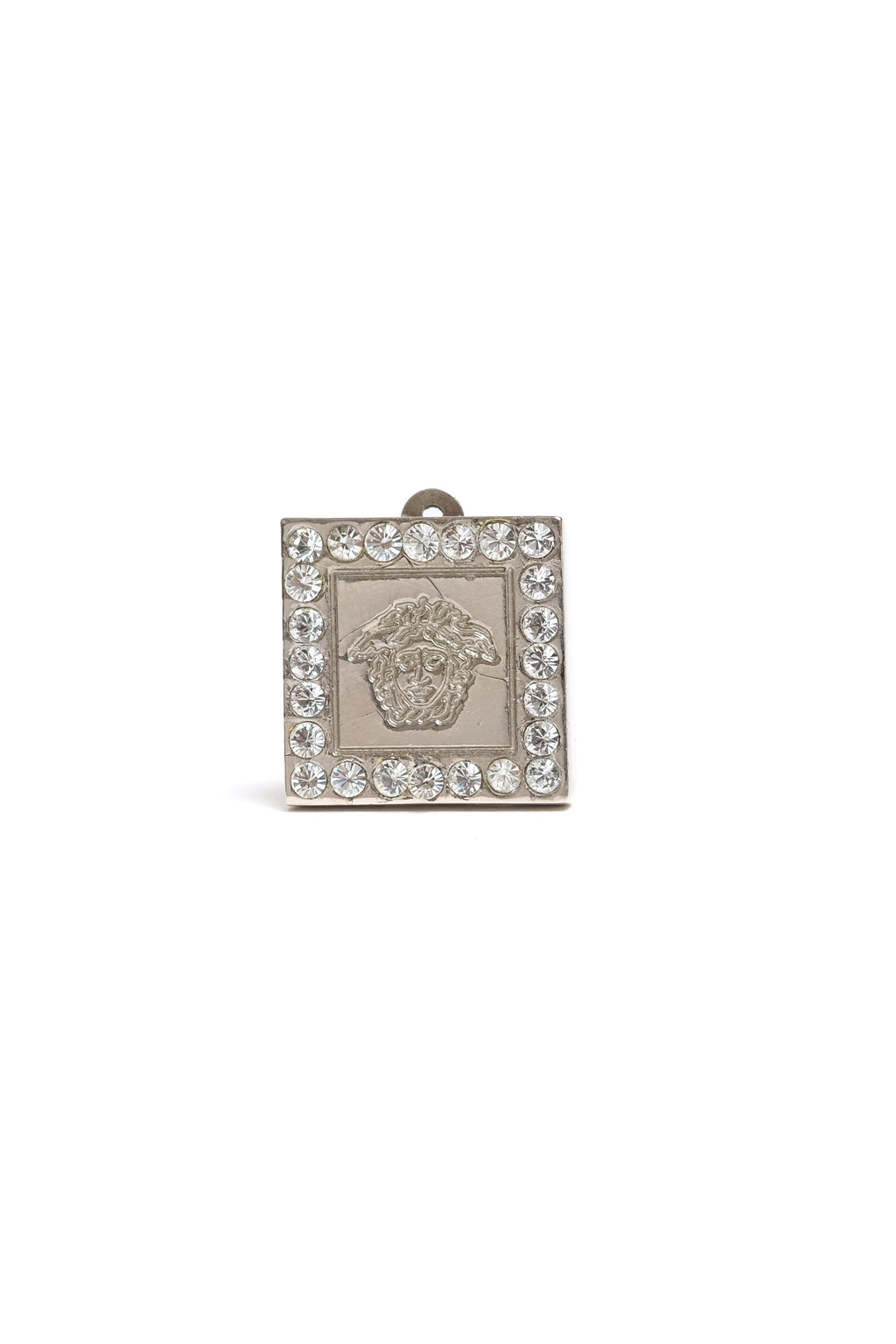 VINTAGE GIANNI VERSACE MEDUSA SQUARE STUD EARRINGS