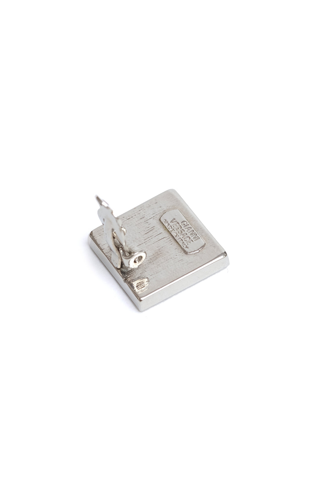VINTAGE GIANNI VERSACE MEDUSA SQUARE STUD EARRINGS