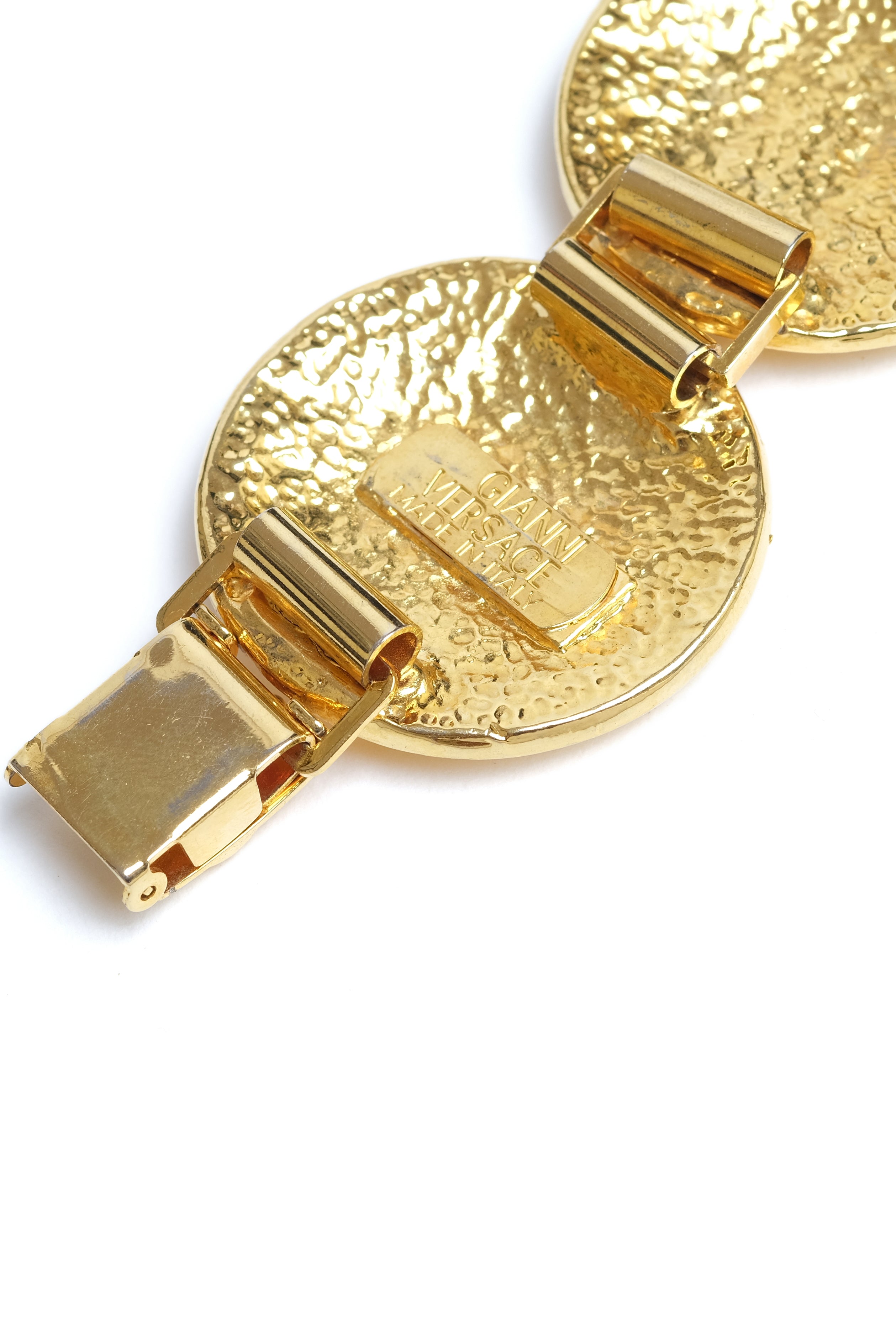 Vintage Gianni Versace Gold Medusa Coin Bracelet