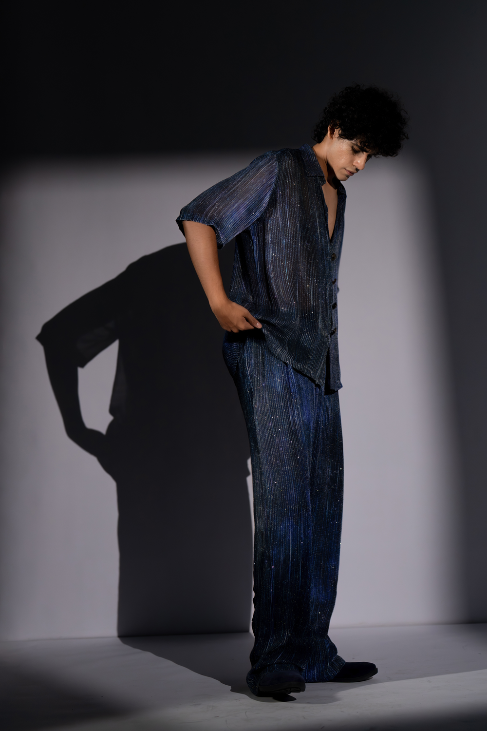 Navy Blue Meteor Print Set