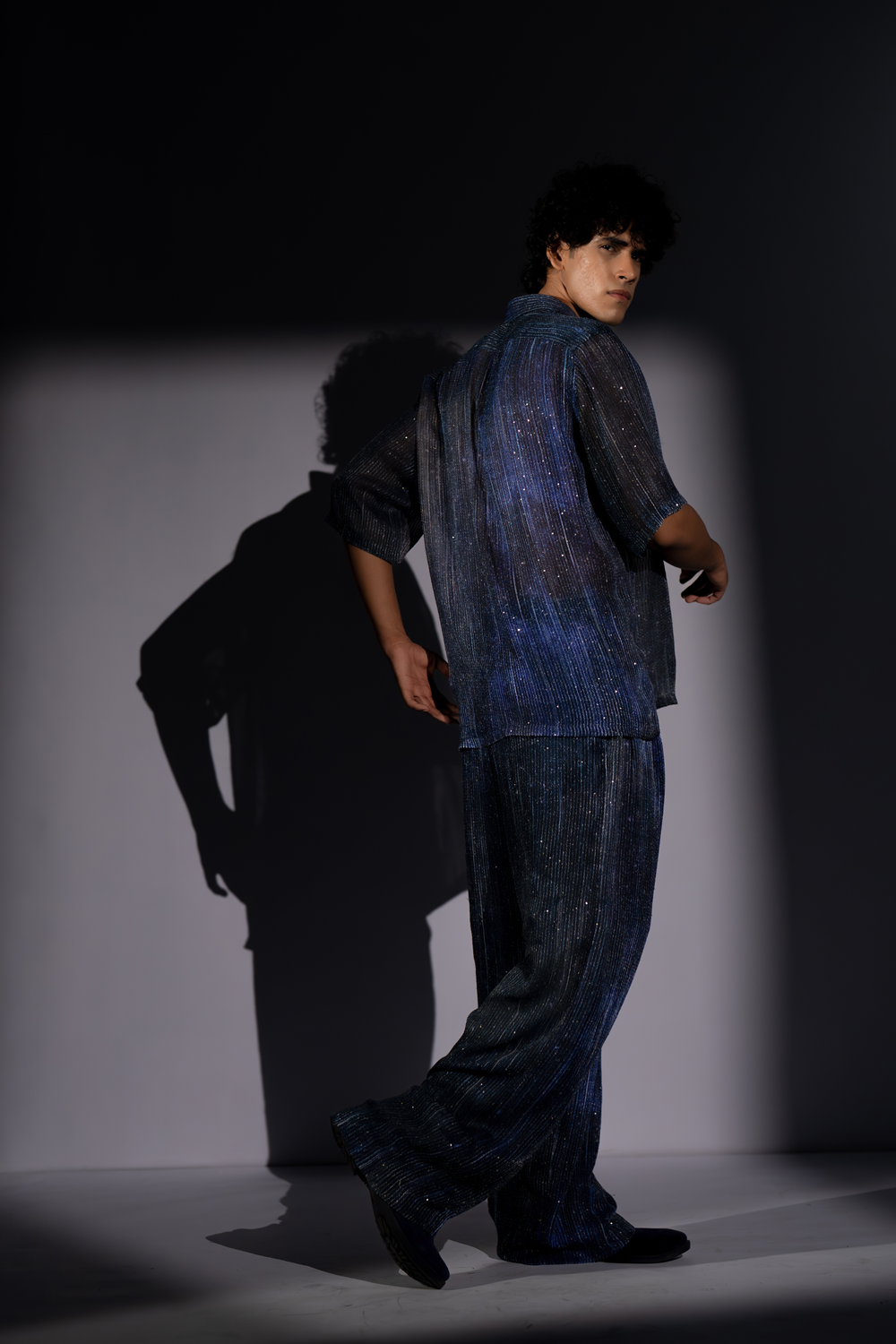 Navy Blue Meteor Print Set