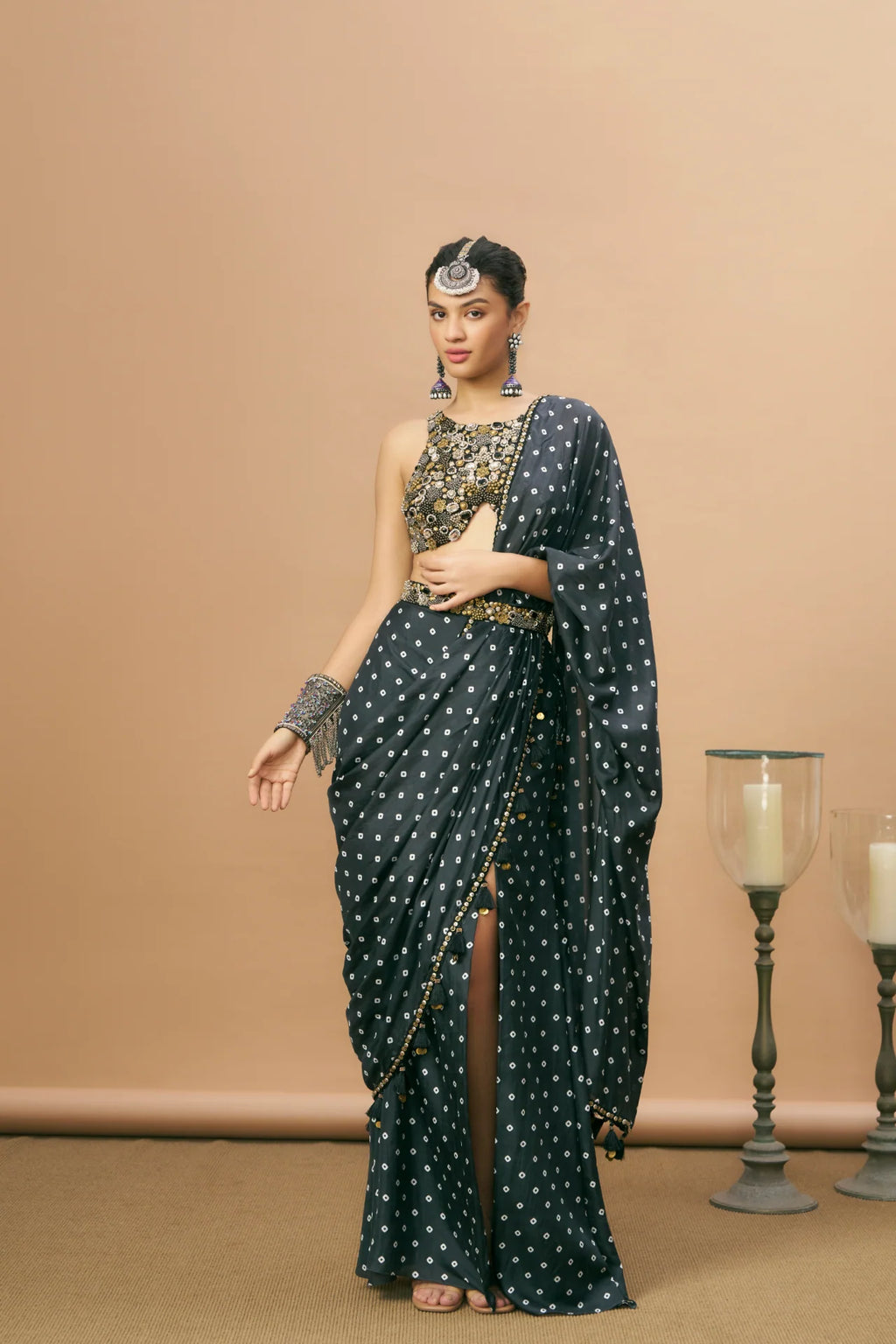 Oasis Top, Saree & Belt Set