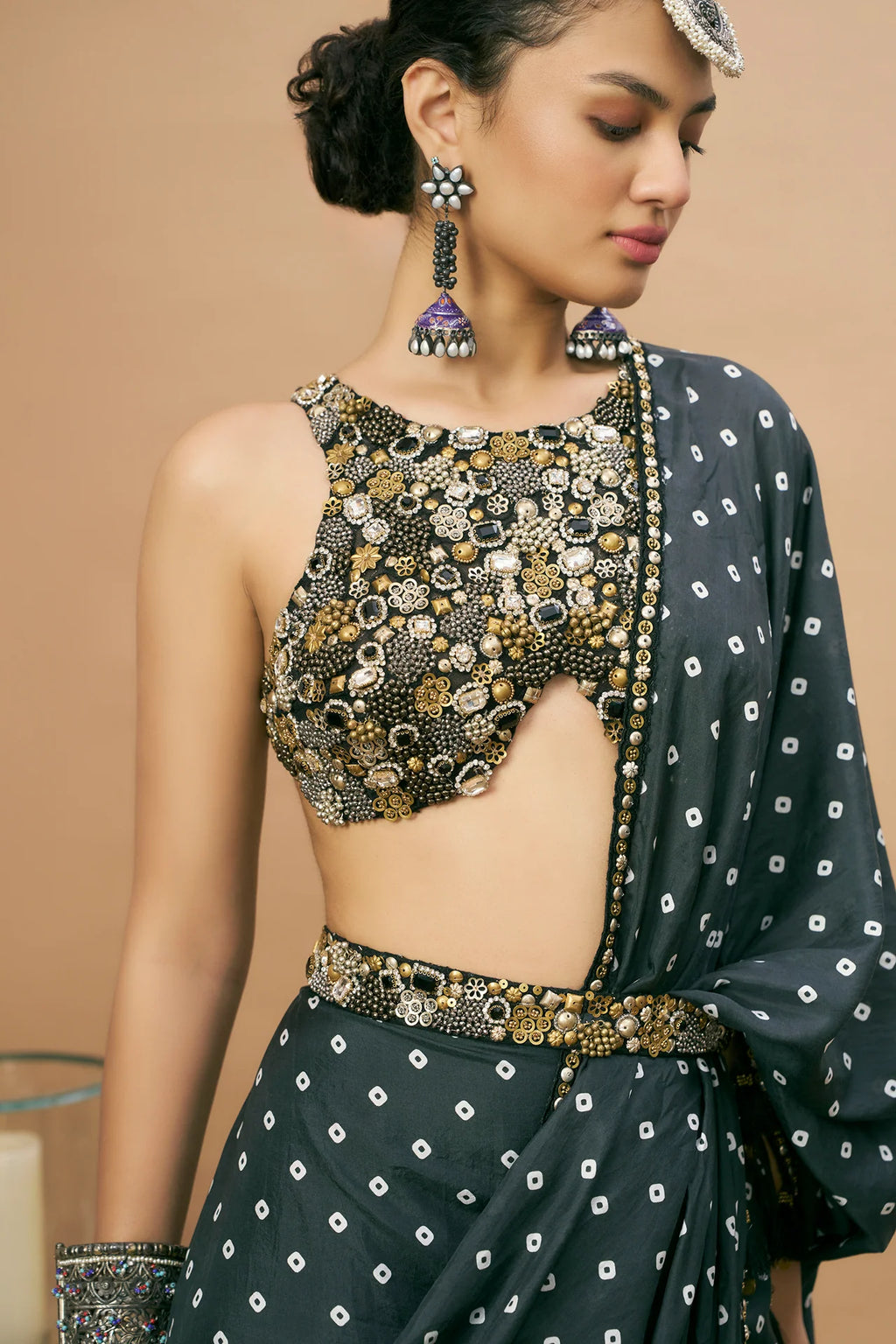 Oasis Top, Saree & Belt Set