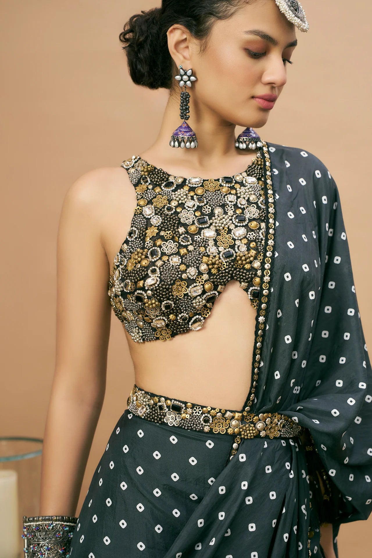 Oasis Top, Saree & Belt Set