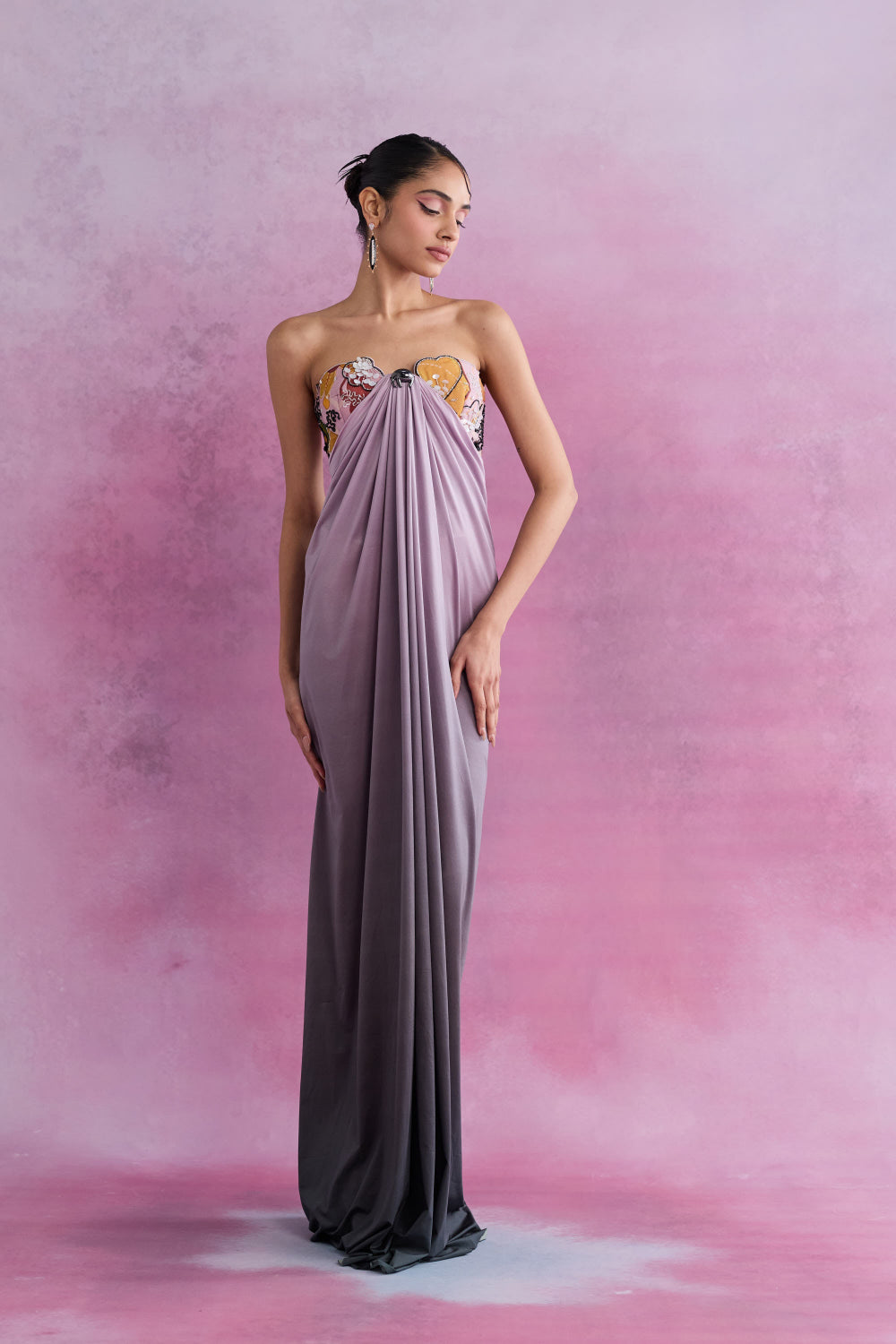 Florain Draped Ombre Gown