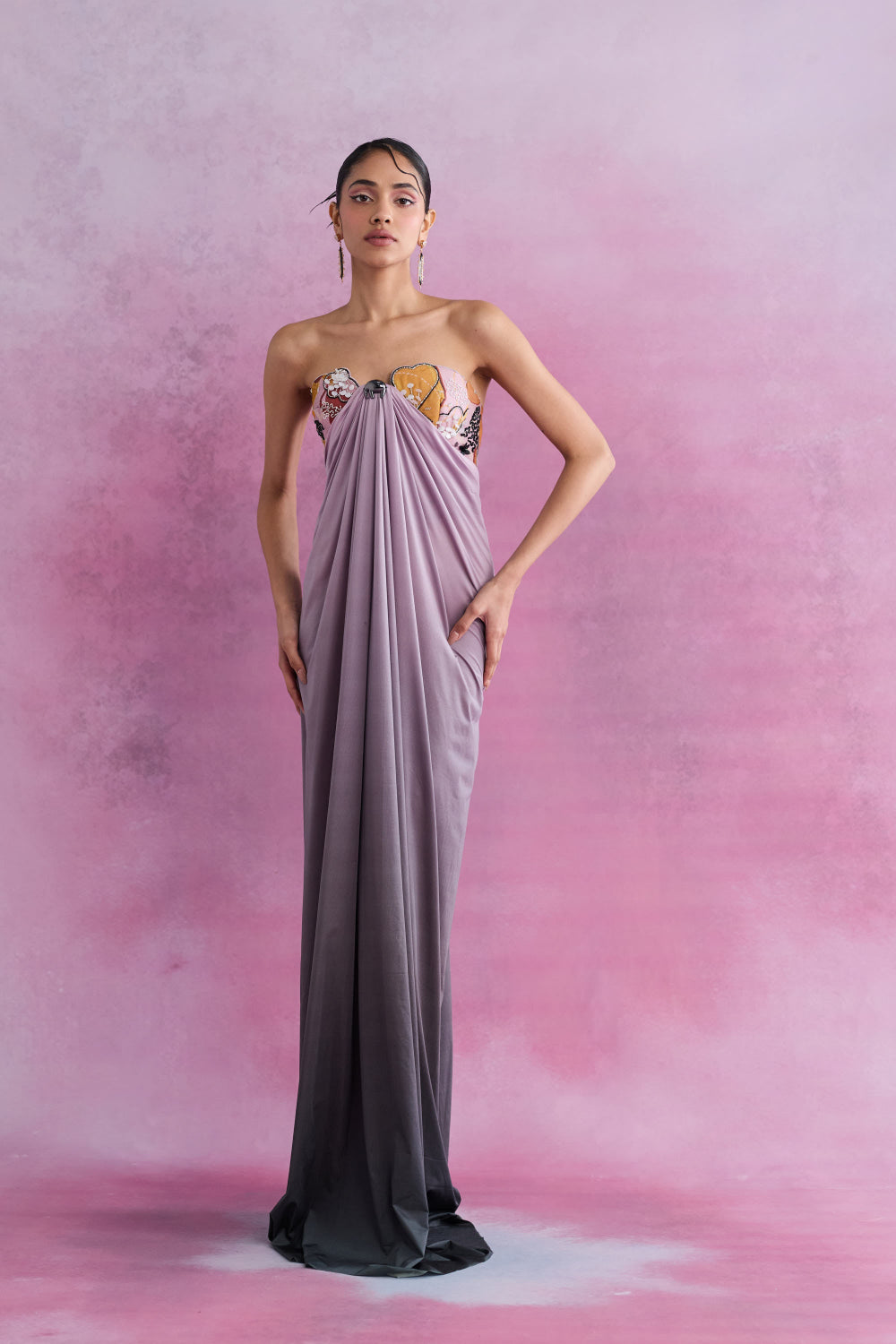 Florain Draped Ombre Gown