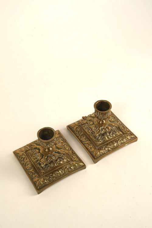 Preloved Vintage Neoclassical Style Candle Holders | Set of 2