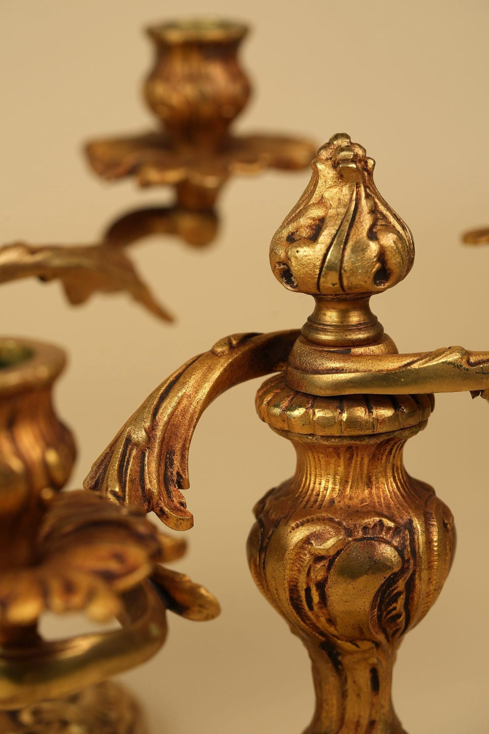 Gilded French Candle Stands