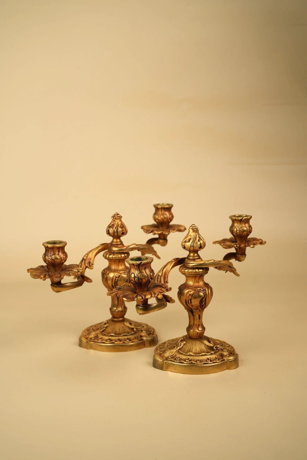Gilded French Candle Stands