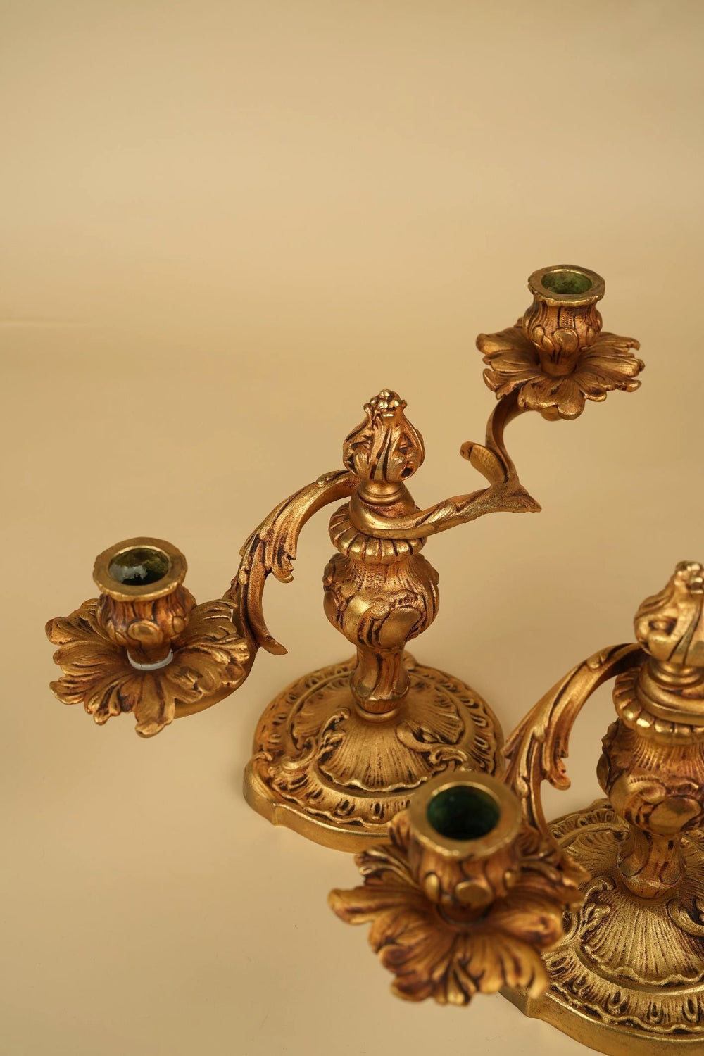 Gilded French Candle Stands