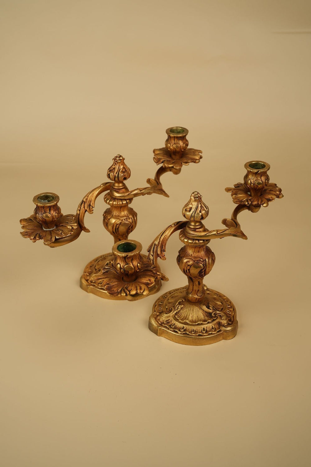 Gilded French Candle Stands