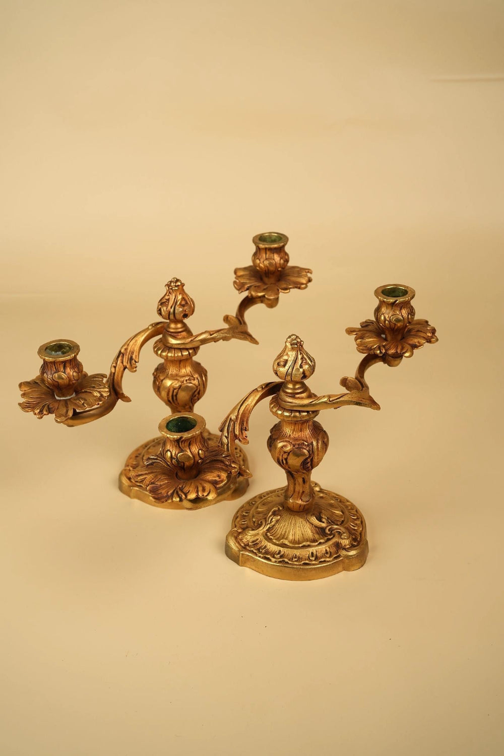 Gilded French Candle Stands