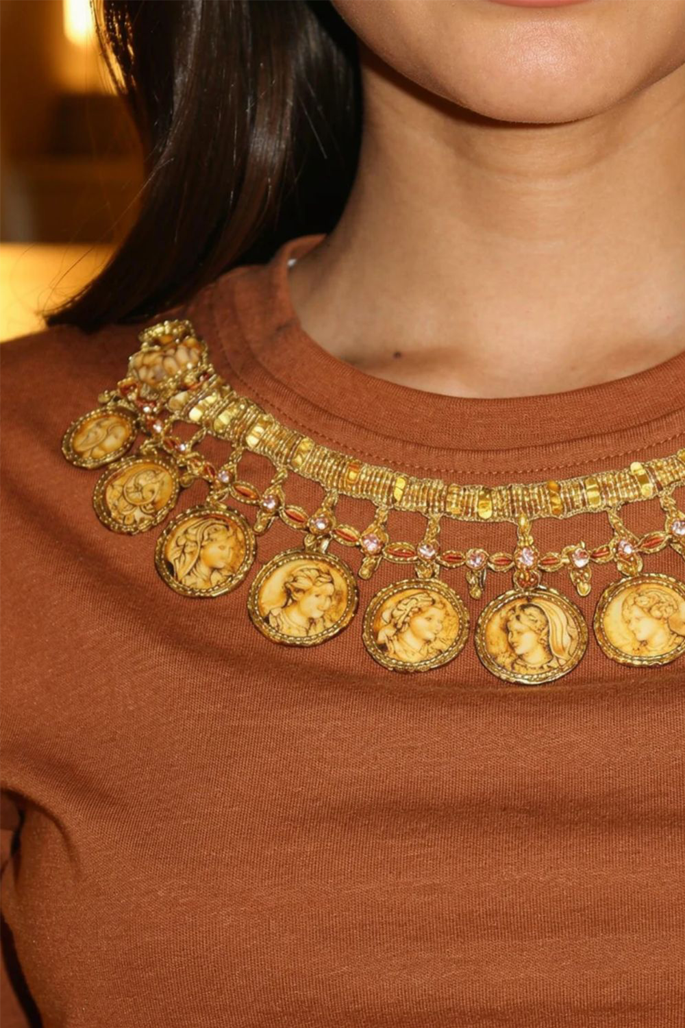 Maharani Haar Coin T-Shirt Orange