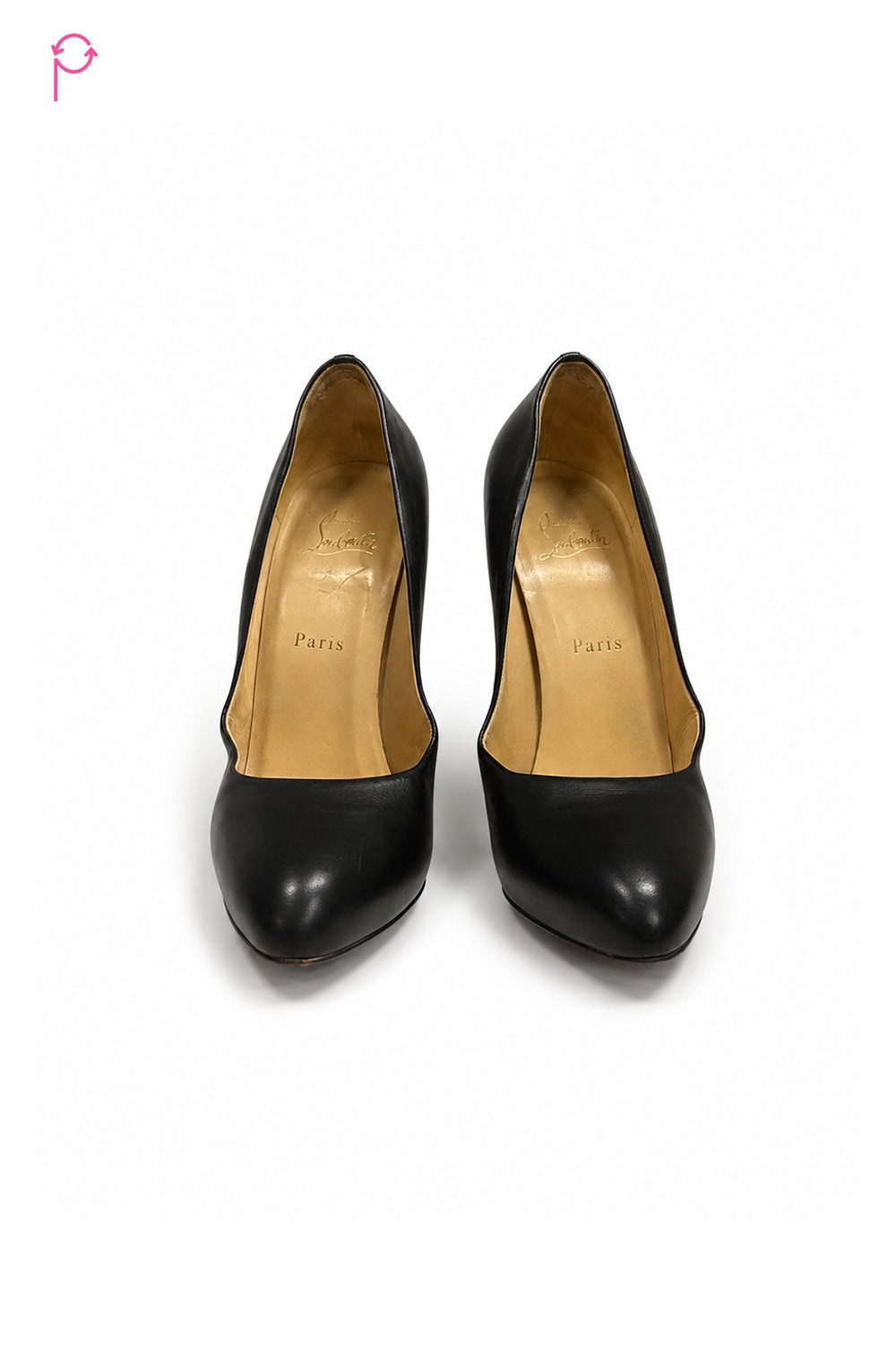 Preloved Christian Louboutin Black Leather Pumps
