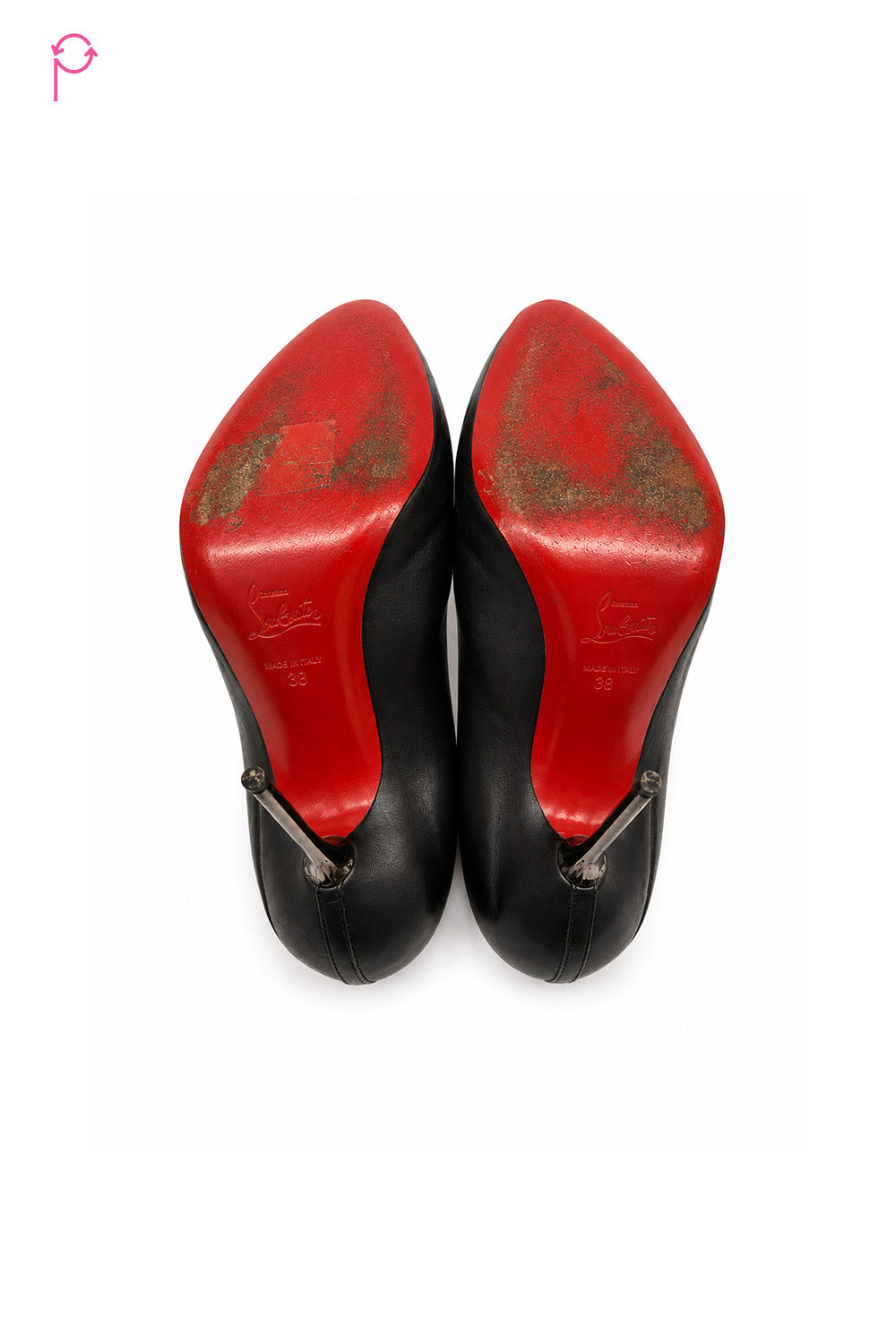 Preloved Christian Louboutin Black Leather Pumps
