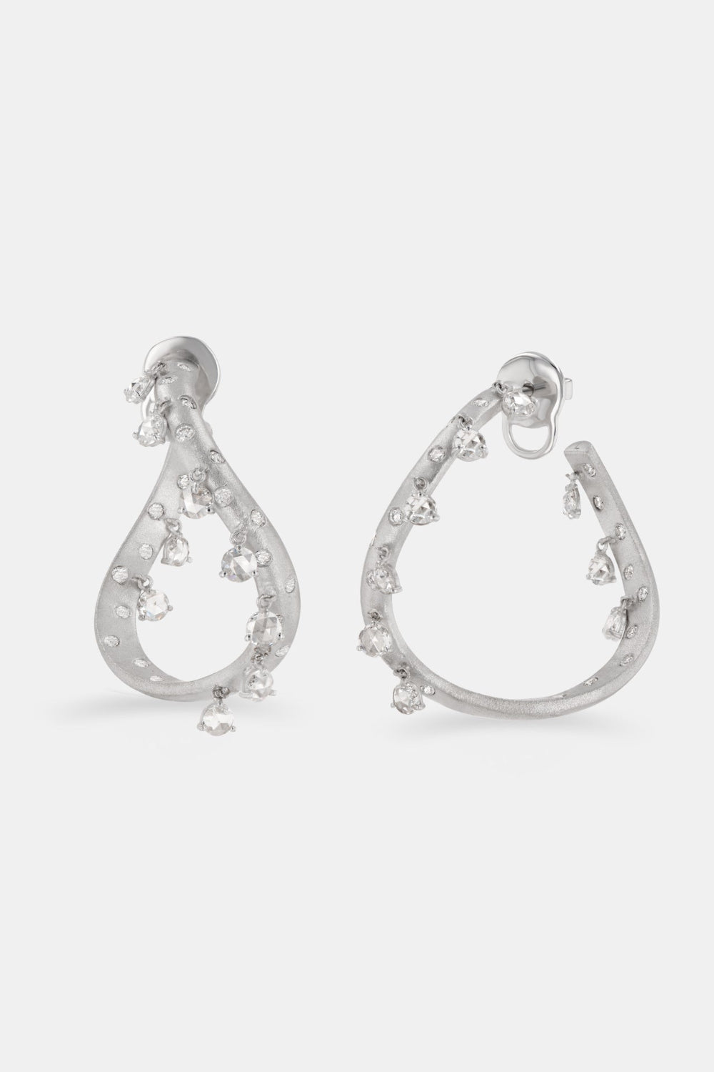 The Swaying Diamond Midi Hoops