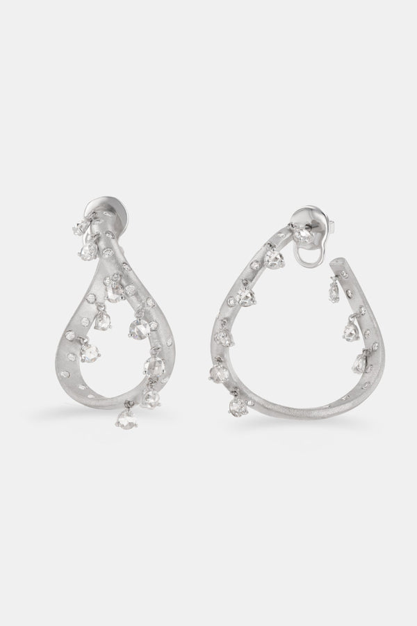The Swaying Diamond Midi Hoops