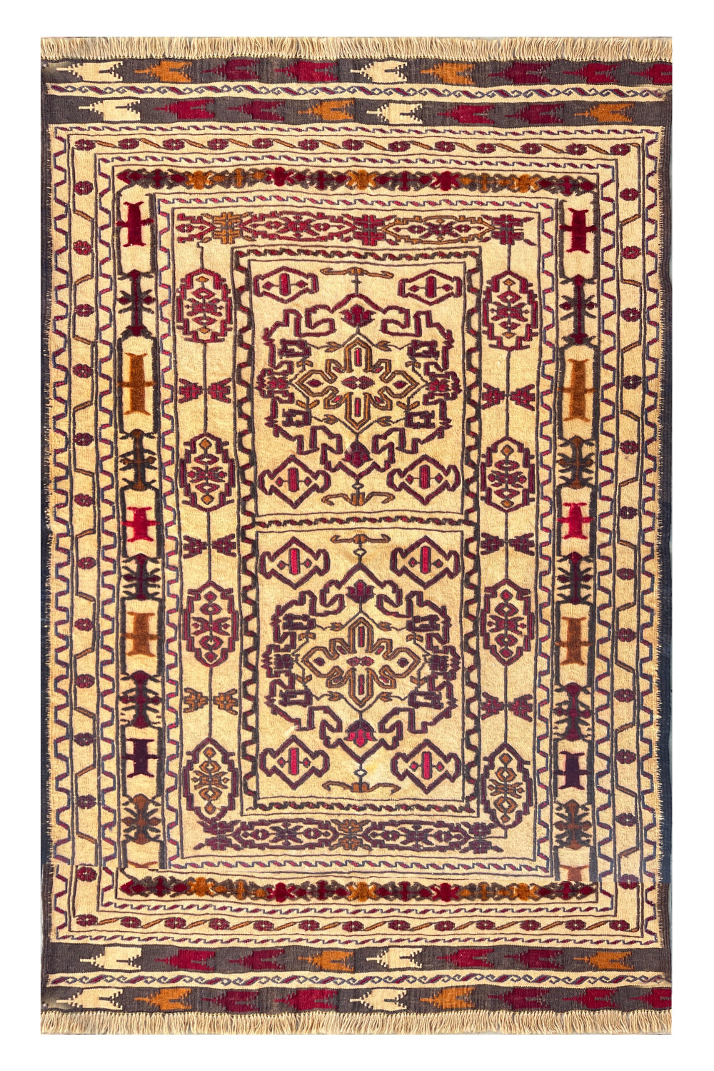 Shikar Sozani One-OF-A-Kind-Afghan Rug (Hand-Woven Kilim, 6.5x4.2 ft)