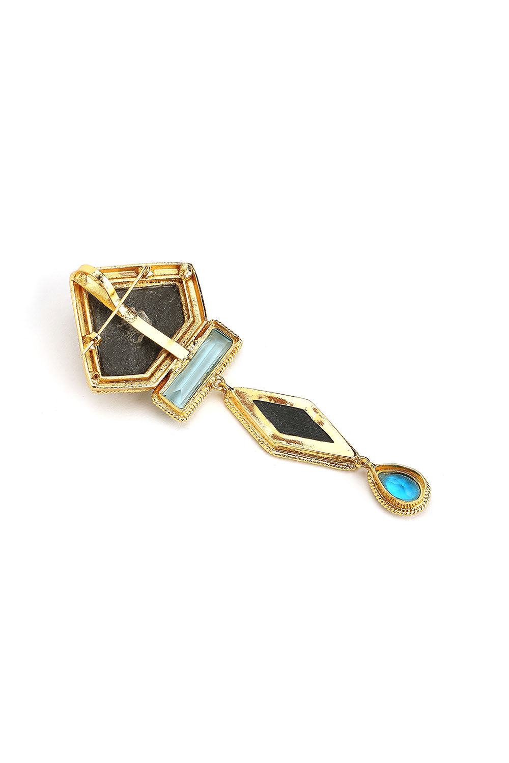 Aquamarine Necklace Pin