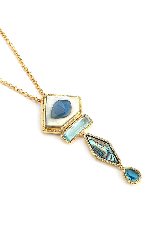 Aquamarine Necklace Pin