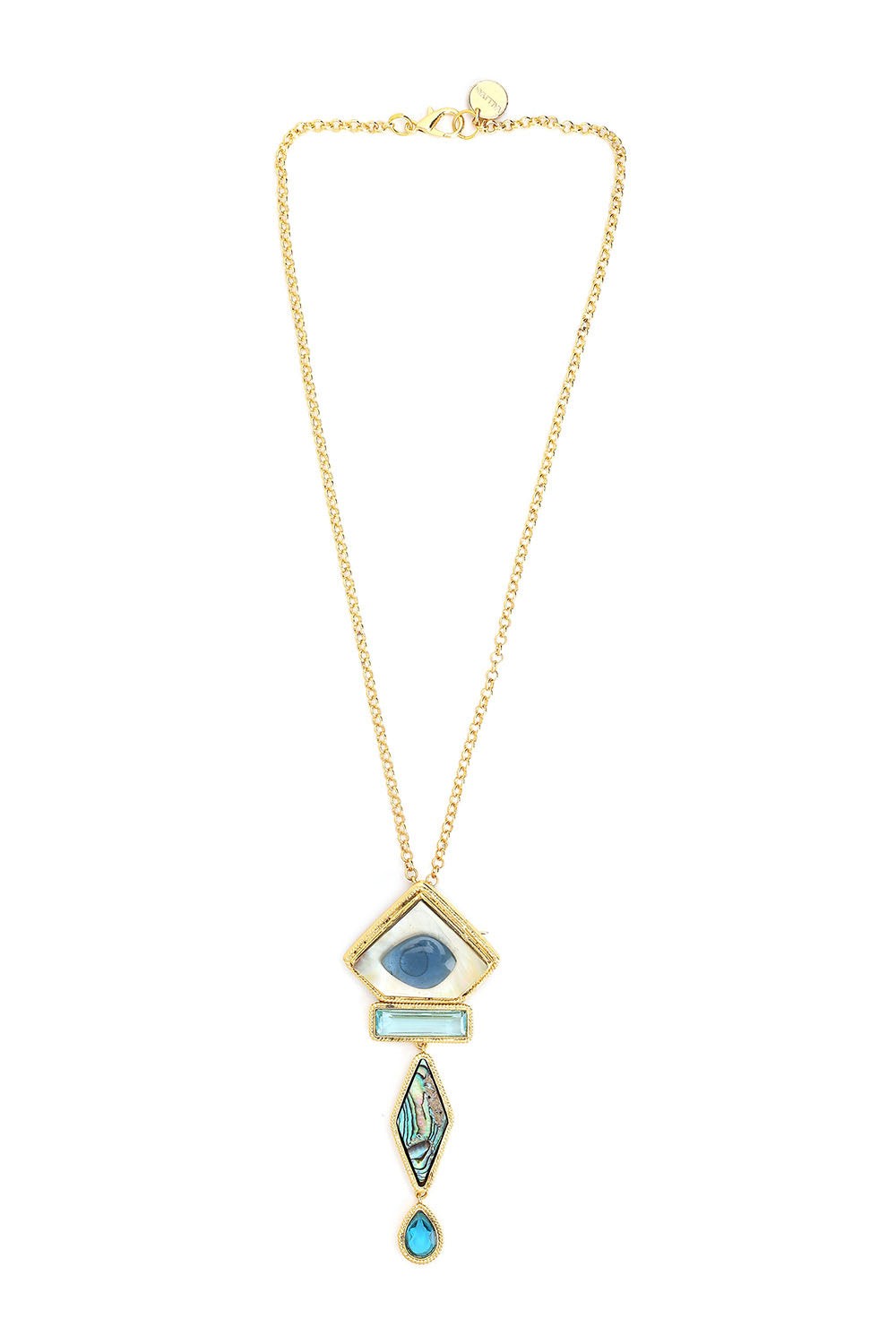 Aquamarine Necklace Pin