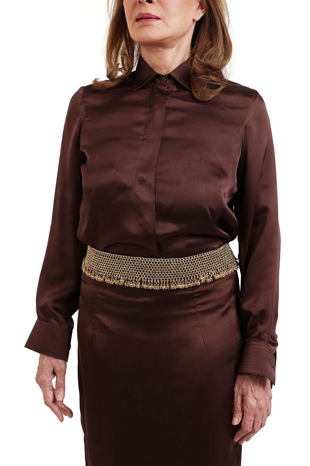 Gold Hammer Beads Belt