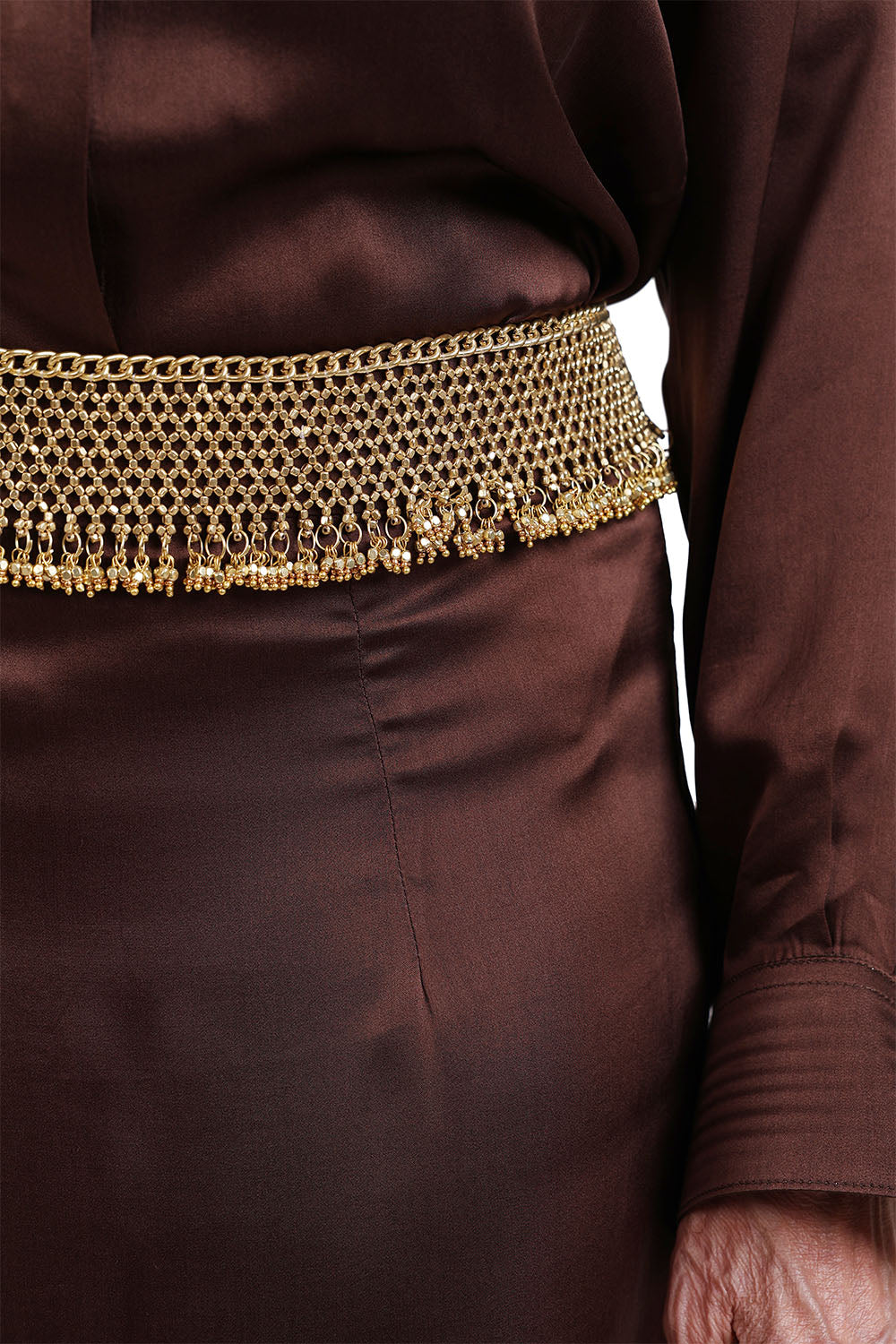 Gold Hammer Beads Belt