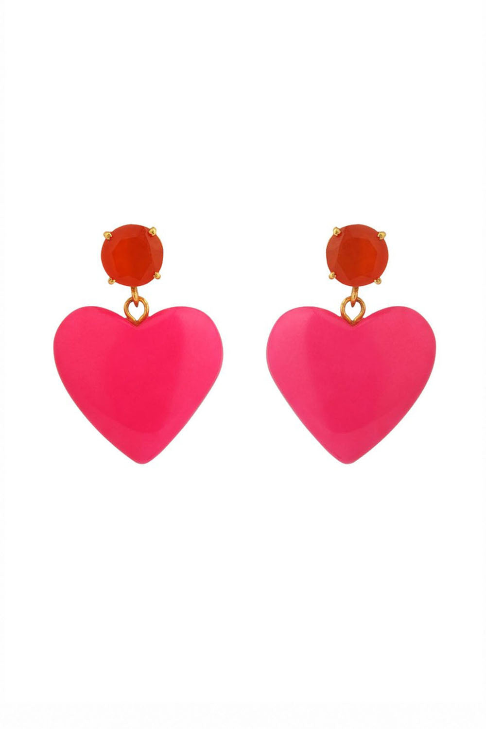 Hot Pink Carnelian Lullaby Earring (Birthstone July)
