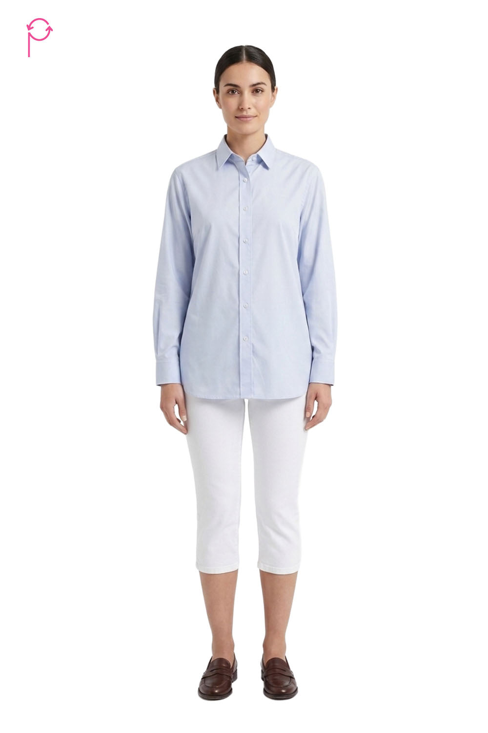 Preloved Massimo Dutti Cotton Satin Shirt