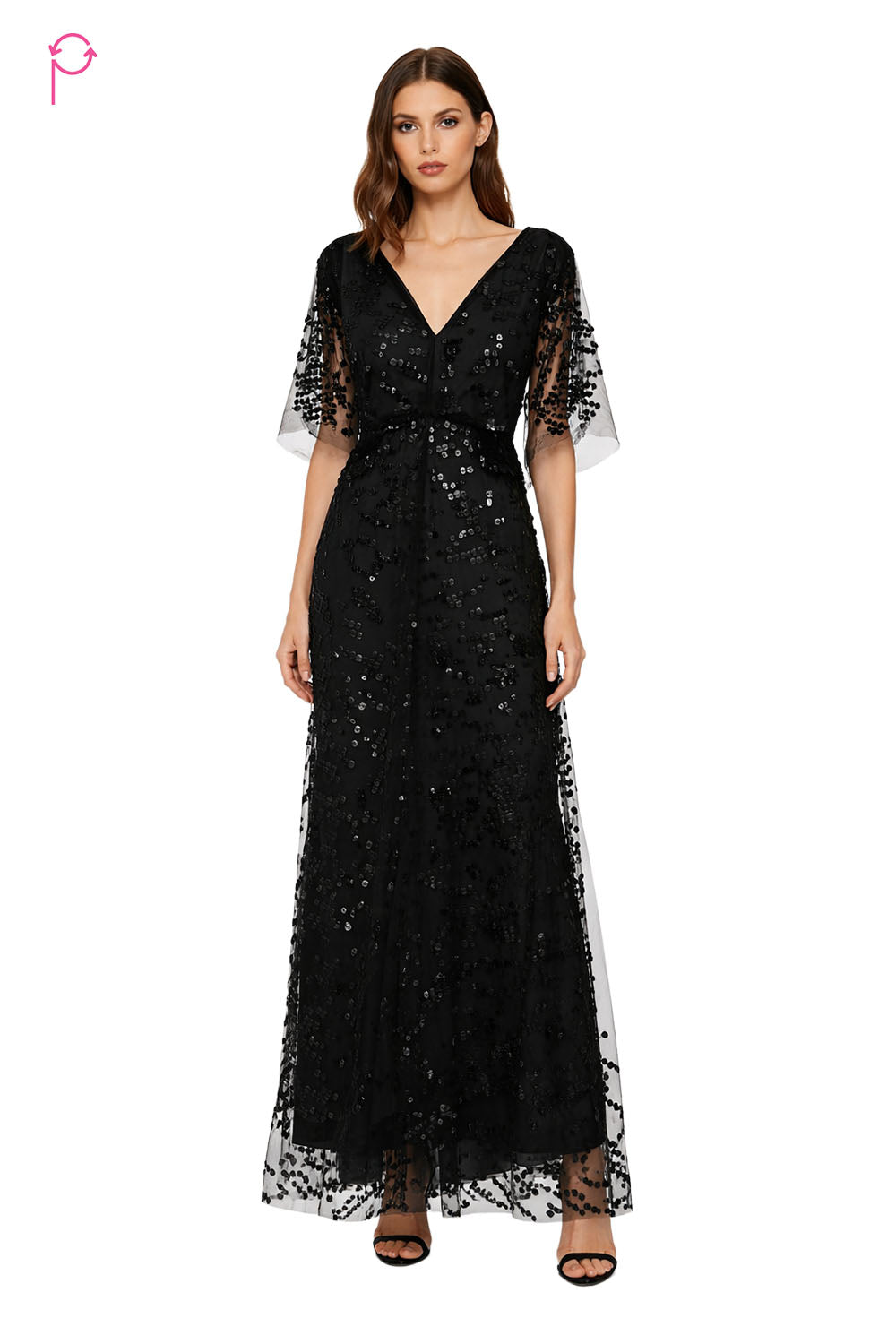 Preloved Midnight Sequin Tulle Gown