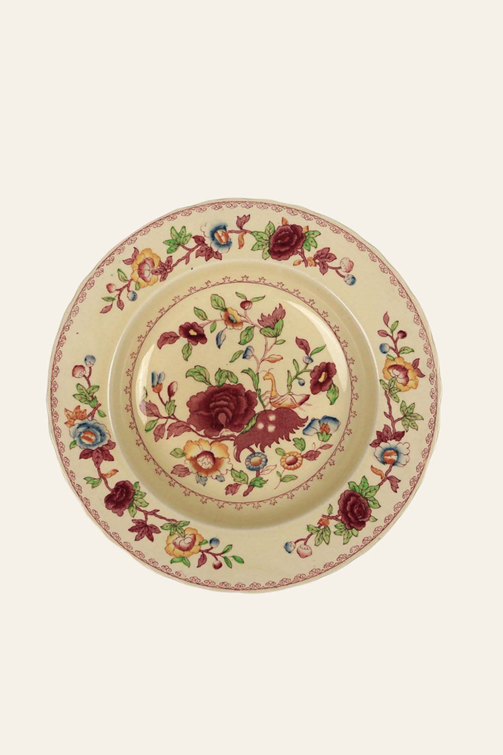 Preloved Set of 6 | Mason's Ironstone, Red 'Regency' Large Stew Bowls