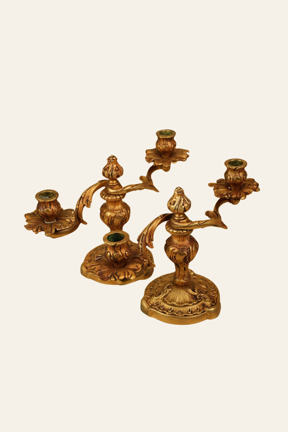 Gilded French Candle Stands