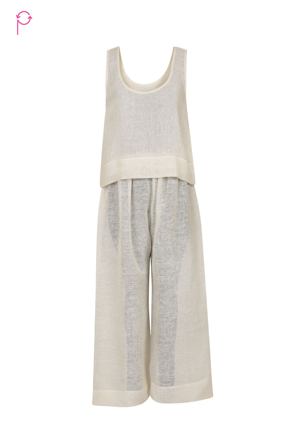 Preloved Ivory Linen 4-Piece Set