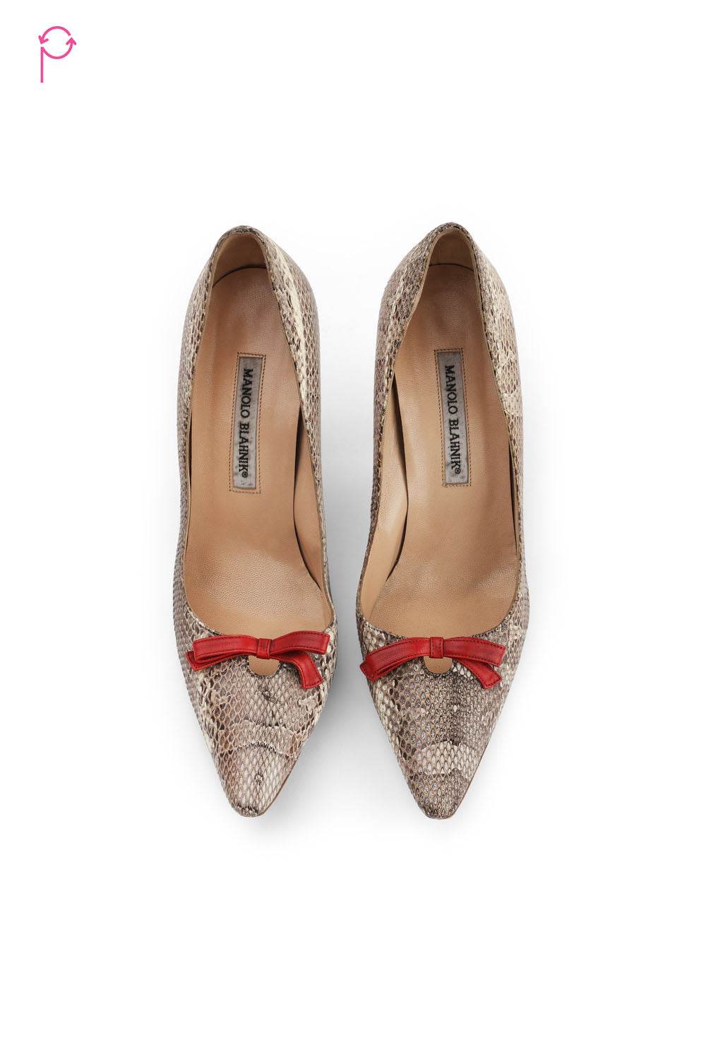 Preloved Snakeskin Pointed-toe Pumps
