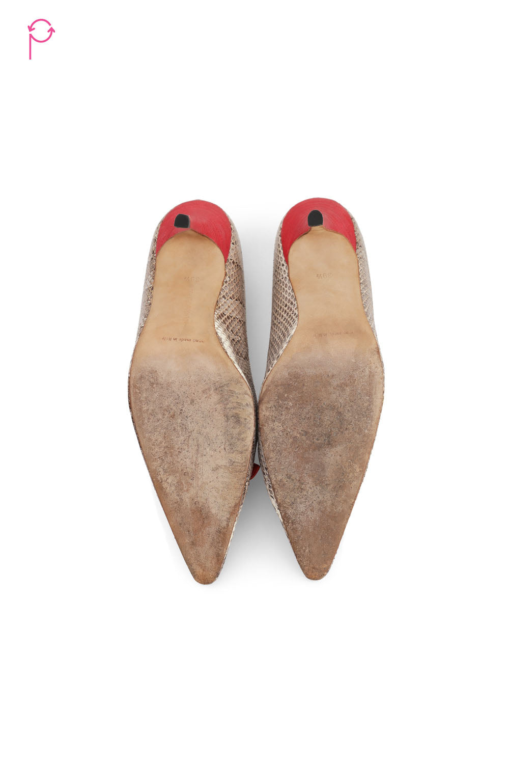 Preloved Snakeskin Pointed-toe Pumps