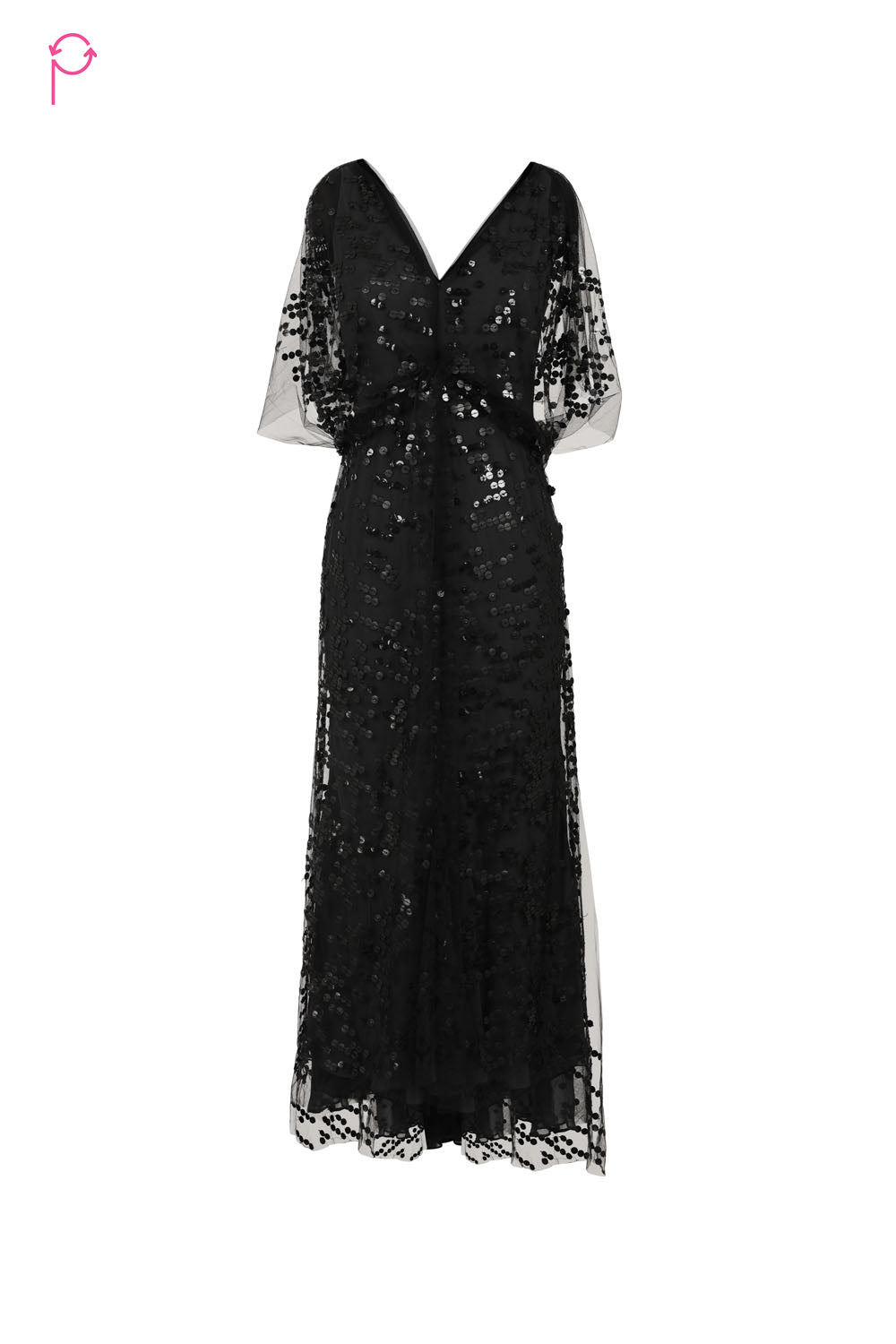 Preloved Midnight Sequin Tulle Gown