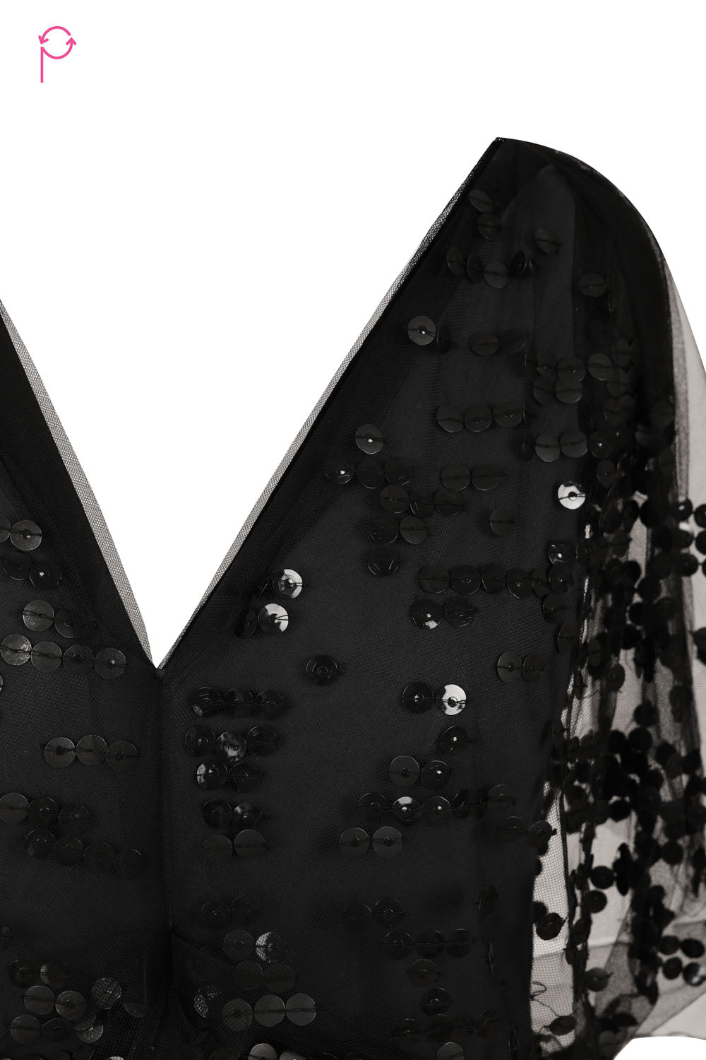 Preloved Midnight Sequin Tulle Gown