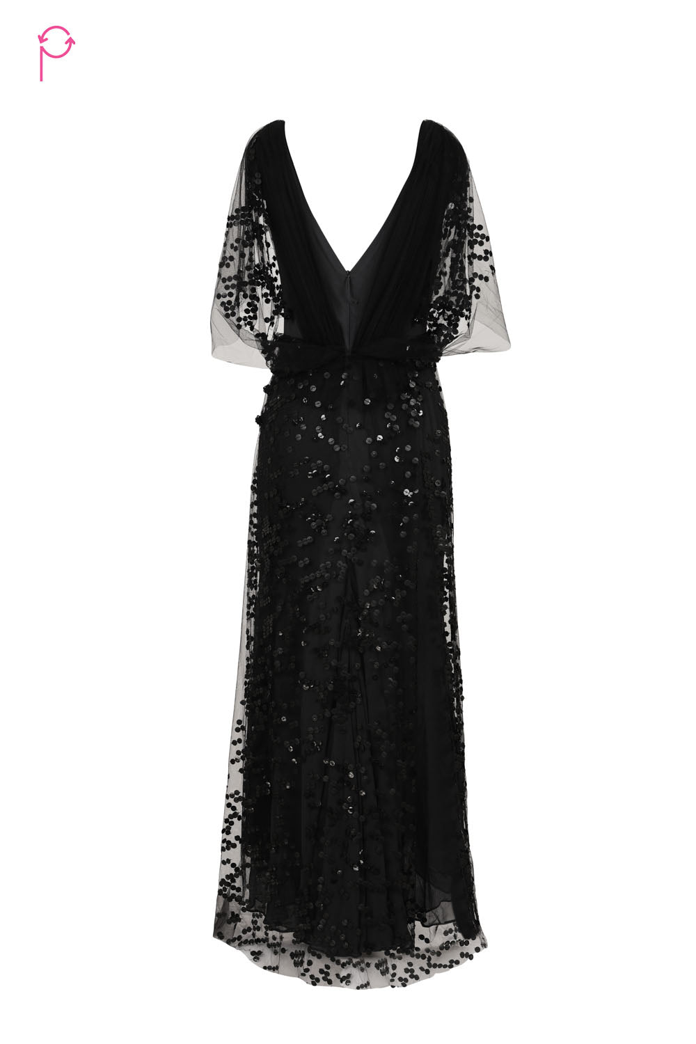Preloved Midnight Sequin Tulle Gown