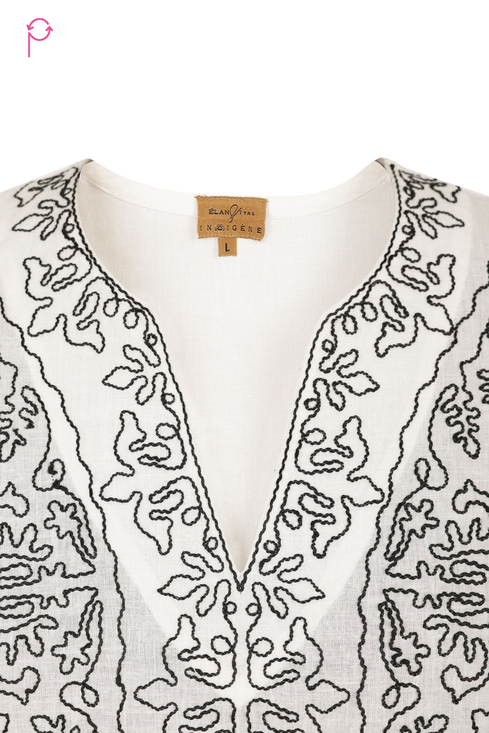Preloved White Embroidered Cotton Co-ord Set