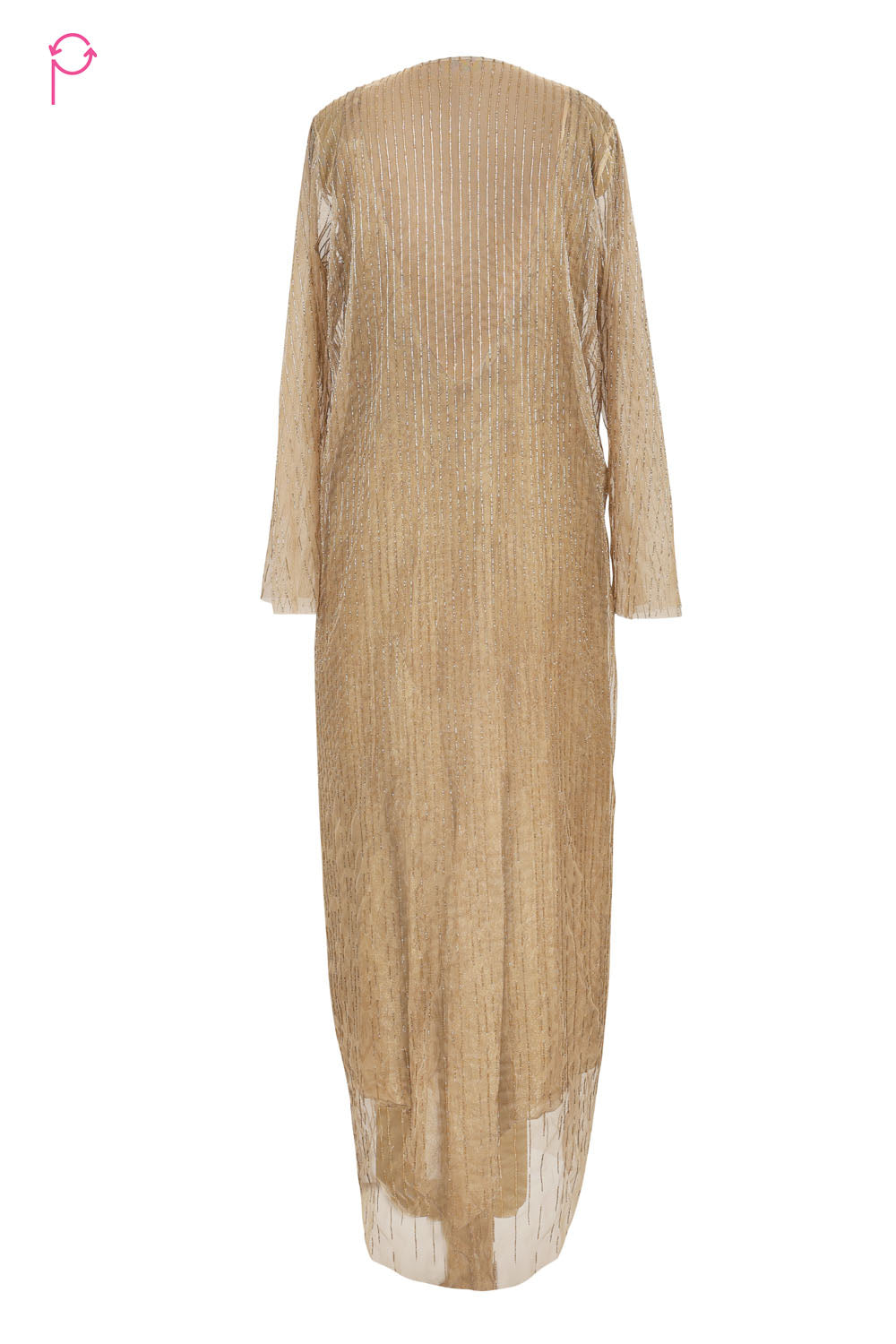 Preloved Champagne Gold Jacquard Three-Piece Dress Set