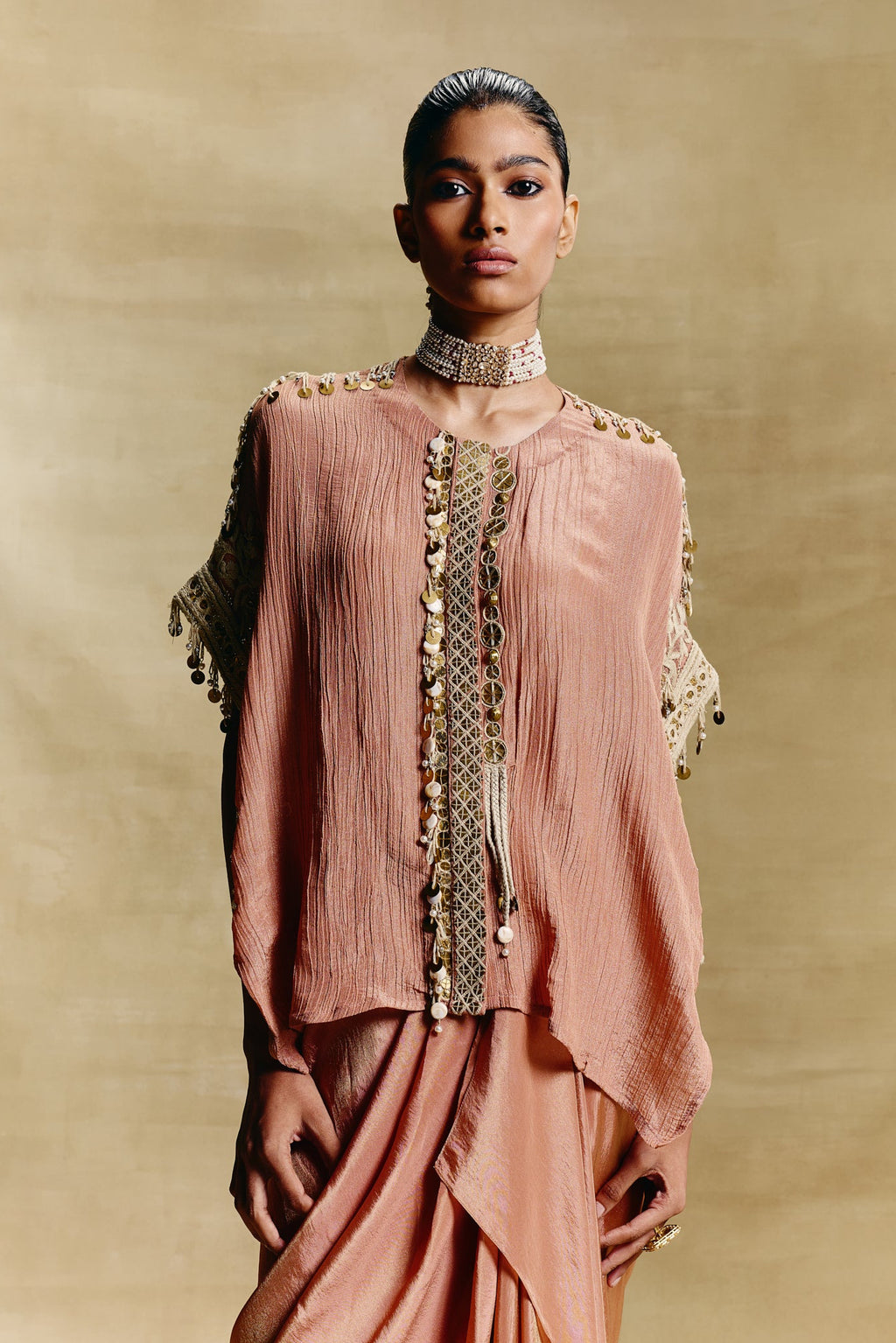 Kaftan Top & Drape Skirt