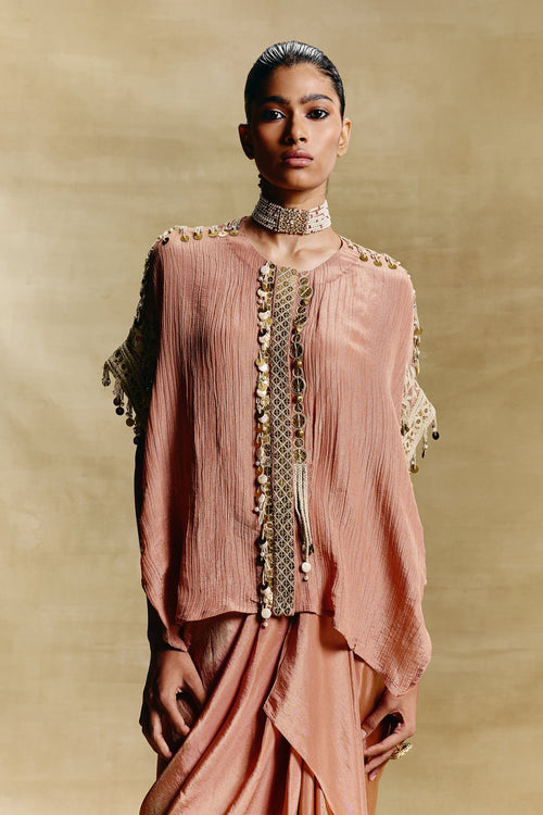 Kaftan Top & Drape Skirt