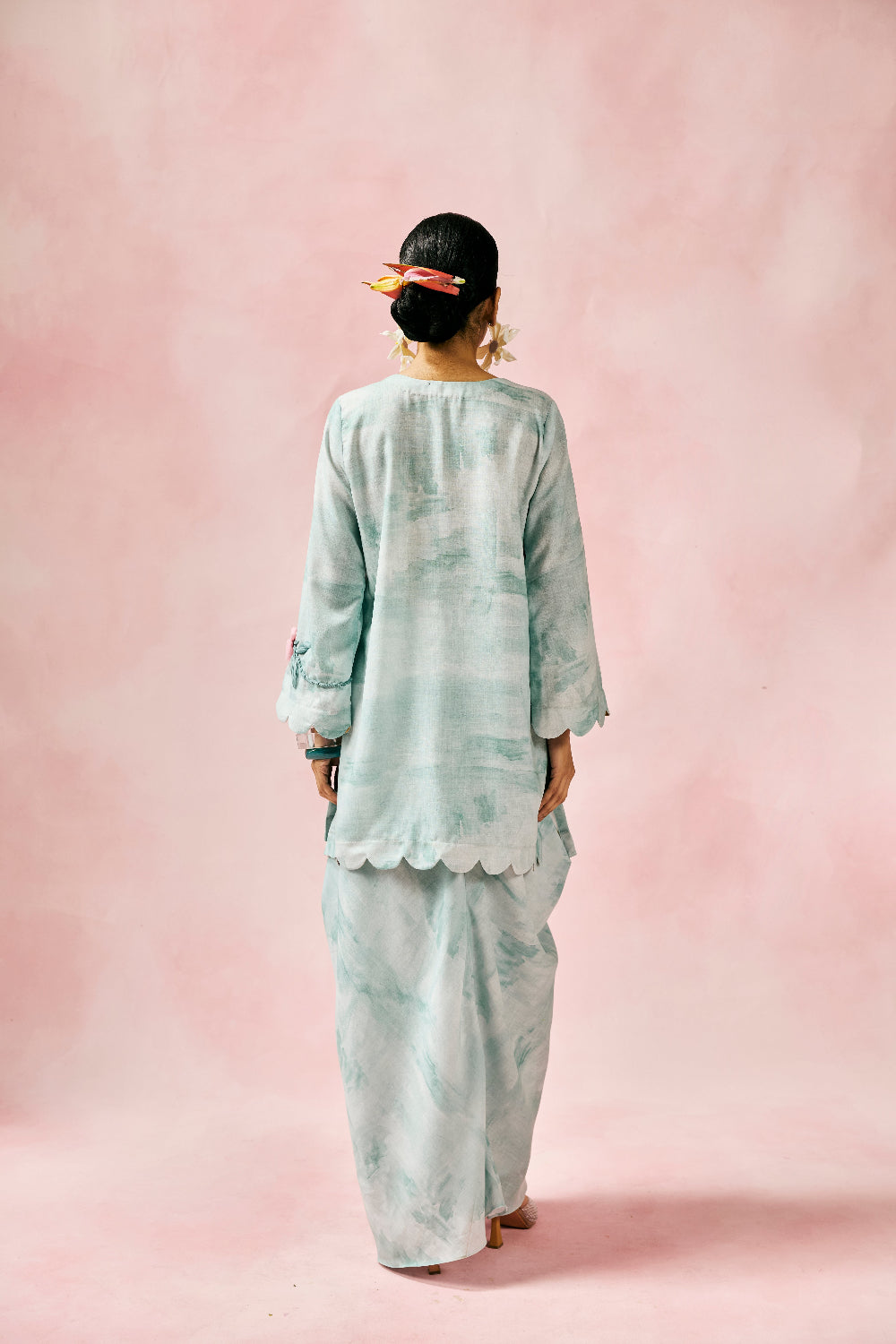 Applique Kurta & Skirt