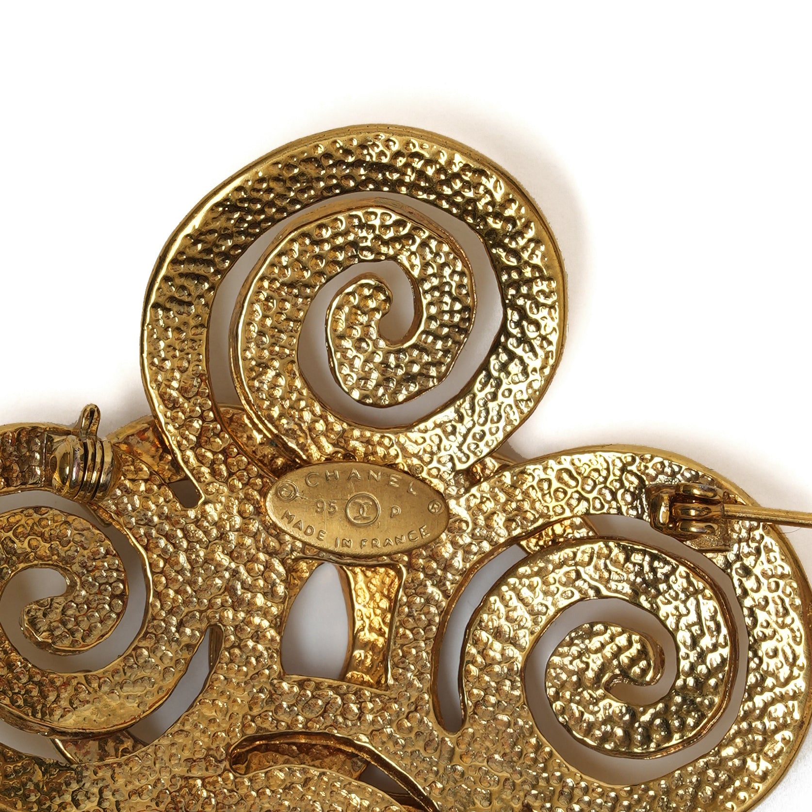 Vintage Chanel Twisted Flower CC Brooch