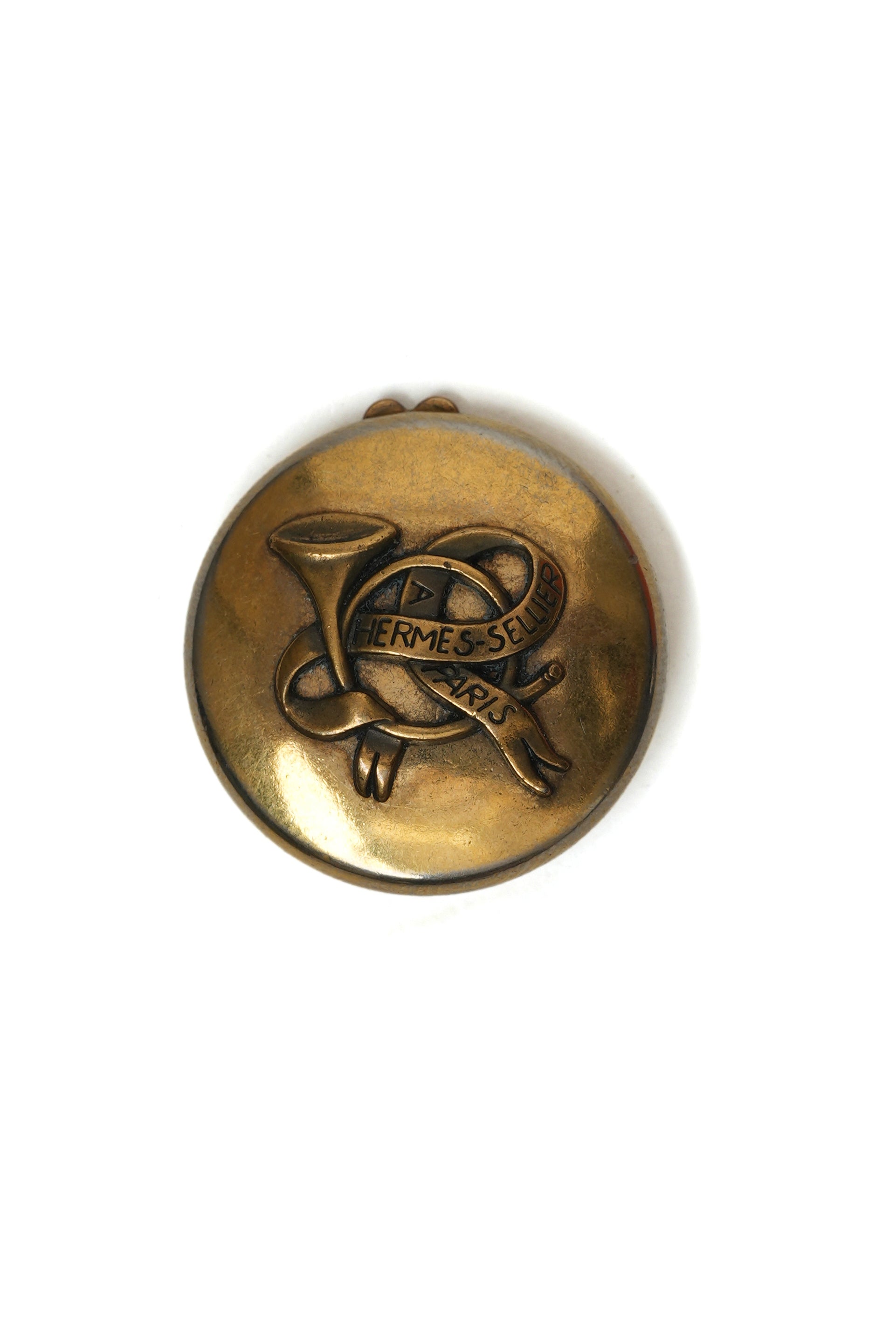 Vintage Hermes Coin Button Earrings