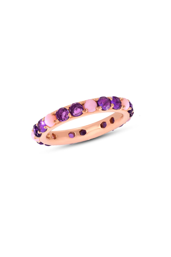 Jaipur Amethyst and Pink Opal Band