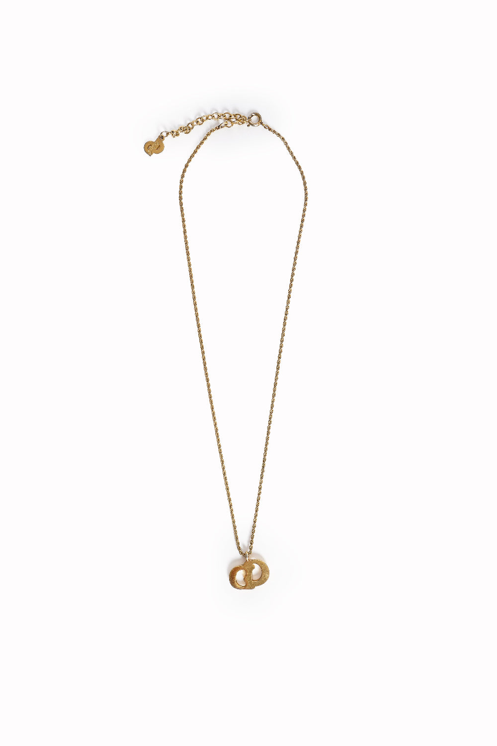 Vintage Christian Dior CD Interlocking Pendant Necklace
