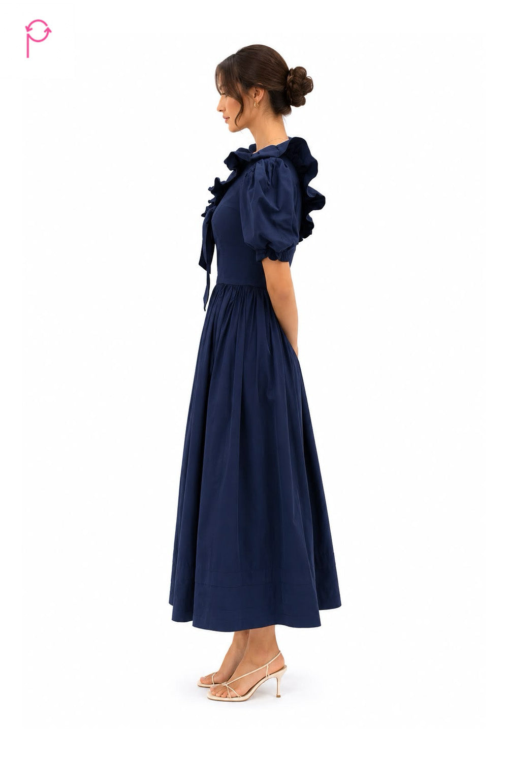 Preloved Navy Blue Cotton Dress